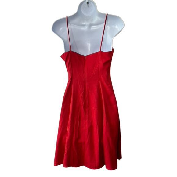 Y2K J.R. Nites Bright Red Fit & Flare Dress Size Women's Size 4 Made in the USA - Picture 5 of 7